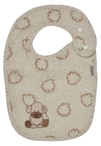 Sterntaler® - Lätzchen "Hund Lucky", Druckknopf, für Babys und Kleinkinder - 908 ECRU