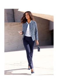 Witt - Bouclé-Blazer - marine-eisblau-meliert