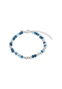 TOM TAILOR WOMEN - Armband für Damen, Edelstahl, Glasperle und Glasperle - silber