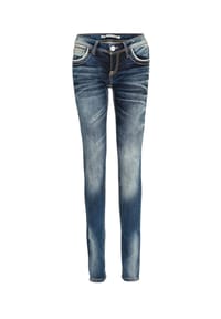 CIPO & BAXX® - Jeans mit bestickten Taschen in Slim Fit - Blue