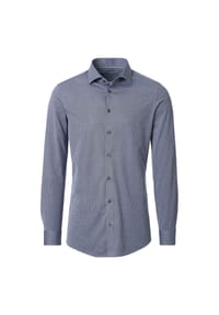 VENTI - Herren Businesshemd uni Modern Fit - graues Mittelblau