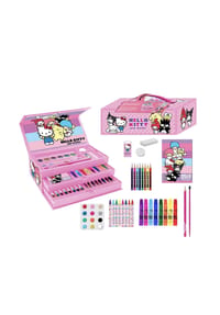 COFI - Hello Kitty Mal- und Zeichenkoffer Kinder Kreativset mit Stiften & - Mehrfarbig 41x58x3 cm