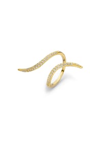 Fiocco JEWELRY - Scarlett Ring Zirkonia weiß Brillantschliff , 925 Sterling Silber - gelbgold
