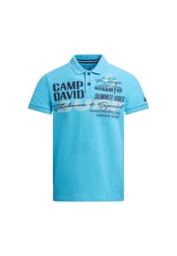 CAMP DAVID - Poloshirt Windsurfing Kurzarmshirt mit Polokragen - hellblau