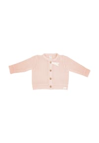 maximo® - GOTS BABY-Strickjacke,Struktur Knöpfe - muschelrosa