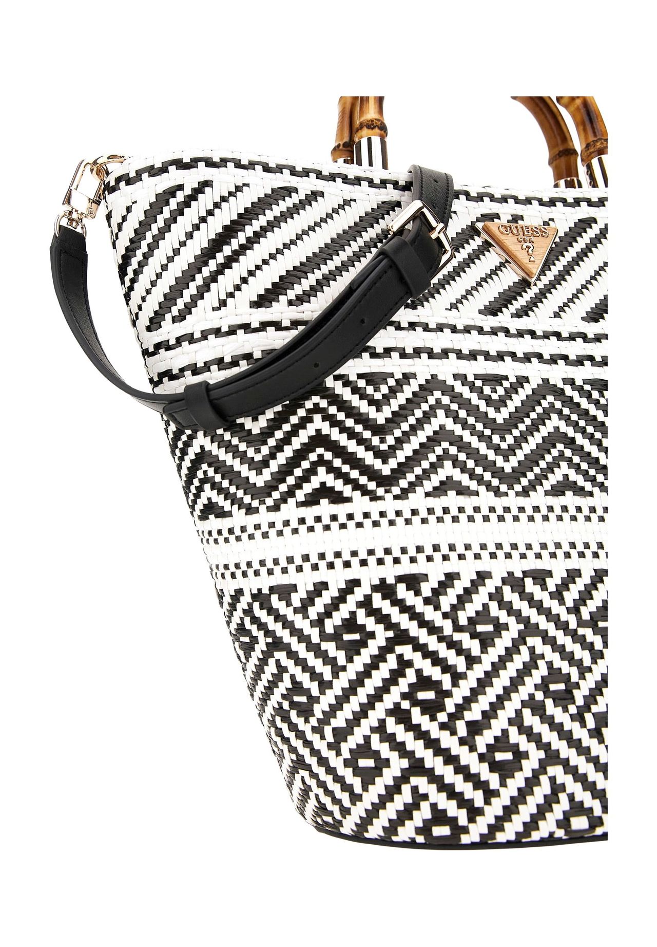 GUESS HAPPYLAND Shoppertasche, Ethno-Muster, Emblem, für Damen 