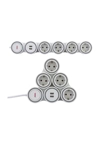 REV RITTER - Steckdosenleiste "Supraflex USB-Line", flexibel, Zuleitung 140 cm - 