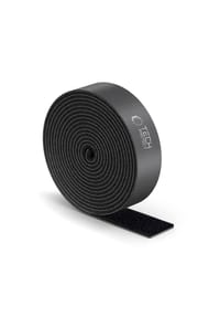 COFI - Tech-Protect Velcro Cable 3 m Kabel-Organizer – Schwarz - Schwarz 300 x 1,5 x 0,1 cm