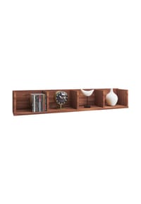 VCM. - Holzregal hängend | platzsparendes Regal | Maße: H. 15 x B. 97 x T. 17 cm | Elegantes Regal hängend | Aufbewahrungsregal | Bücherregal | Wandboard - Honsa - Buche