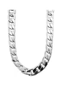 Adelia's - Adelia's Herren Edelstahl Panzerkette Halskette - silber