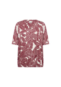 Wasabi CONCEPT - Shirtbluse Antilla 2, Split-Neck, für Damen - 4985 OXBLOOD RED C