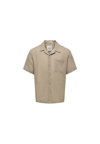 ONLY & SONS - Hemd Laurence Kurzarmhemd - hellbraun