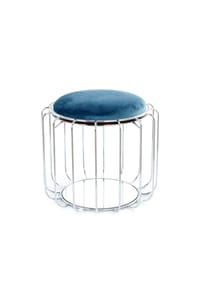 Kayoom - Sitzkissen - Pouf Comfortable 110 Petrol - silber – Eiche - petrol - silber