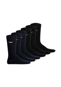 EMPORIO ARMANI - Herren Socken, 6er Pack - CASUAL COTTON, Kurzsocken, One Size - Marine