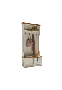 LOBERON - Garderobe Colchester antikweiß/braun - antikweiß/braun