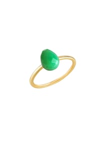 jamelli - Ring 925/- Sterling Silber 1 Chrysopras 1,44ct. - gelb