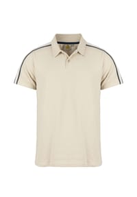 ROADSIGN® australia - Herren Polo Textura mit strukturierter Oberfläche aus Baumwollmix, für einen modernen Sommer Look - beige