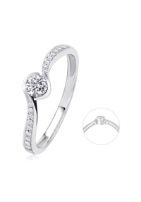 ONE ELEMENT Timeless Diamonds - 0,20 ct Diamant Brillant Memoire - silber