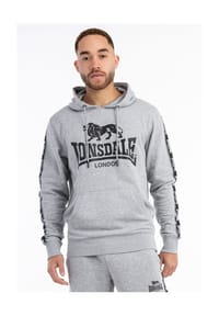 LONSDALE™ - Herren Kapuzensweatshirt normale Passform SCOUSBURGH - Black/White