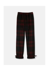 MADELEINE - Karohose im Jogg-Pants-Style - schwarz / johannisbeere