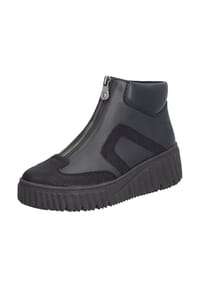 rieker - Lederimitat Stiefelette - Schwarz