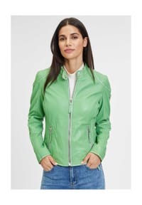 gipsy® - Damen Lederjacke Lammnappa grün - grün