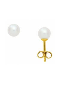Adelia's - Damen 333 Gold Ohrringe   Ohrstecker mit Süßwasser Zuchtperle Ø 5 mm - gold