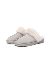 EVERAU® - Damen Leder Hausschuhe Raven - CARIBOU