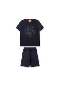 Sanetta - Jungen Schlafanzug - Teens, kurz, Nachtwäsche, Pyjama, Baumwolle - 5352 DARK NAVY