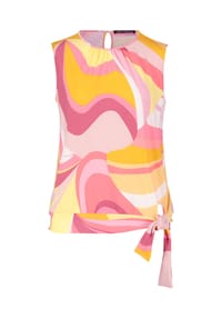 BETTY BARCLAY - Rundhals-Shirt mit Raffung - Rosé/Yellow