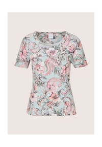 MADELEINE - Sommerpullover mit floralem Print - salbei / multicolor