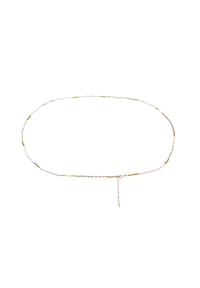 elli. - Schmuckzubehör Taillenkette Bauchkette Glasperlen Pastell 925 Silber Vergoldet - Bunt