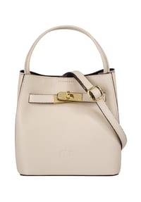 Cluty - Umhängetasche Echt Leder, Made In Italy - beige