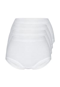 sassa - Taillenslip FINE RIB 4er Pack - weiß