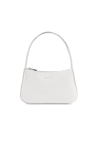 kazar - Silberne Baguette-Handtasche aus Leder - Silber
