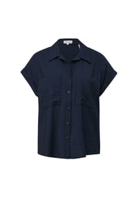 s.Oliver - Hemdbluse, Brusttaschen, für Damen - 5884  BLUE