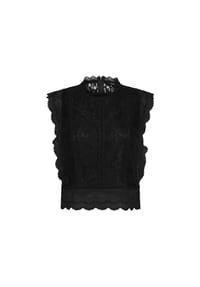 ONLY® - Blusentop "Karo", Spitze, Reißverschluss, für Damen - 177911 BLACK