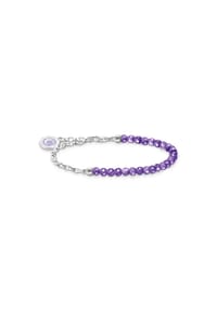 Thomas Sabo Carrier (Zubehör) - Member Charm-Armband mit Gliedern und imitiertem Amethyst - silberfarben, violett