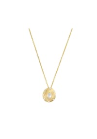 NOELANI - Damen Kette mit Anhänger, 925er Silber mit Chalzedon - GOLD
