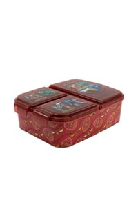 COFI - Harry Potter Kinder Brotdose – Lunchbox mit 3 Fächern & tollem Design - Rot 6,7x16,5x19,5 cm