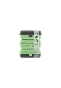 COFI - Brotdosen 3er-Set – Lunchbox / Frühstücksbox,  BPA-Frei - Blau-Grau 18 x 7 x 13 cm