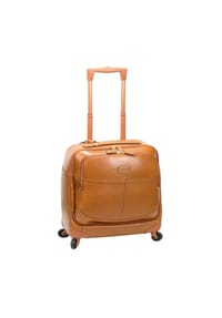 BRIC'S Life Pelle - Life Pelle 4-Rollen Businesstrolley Leder 43 cm Laptopfach - cognac