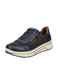 ara® - Glattleder Sneaker - Blau/Braun