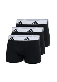 adidas - Active Flex Cotton Pants, kurz, 3er-Pack, für Herren - 000 BLACK
