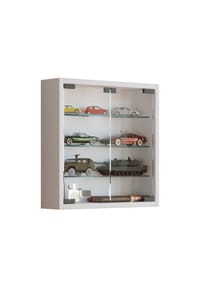 VCM. - Glasvitrine hängend | Vitrine Glas mit ESG-Sicherheitsglas | Maße ca. H. 40 x B. 40 x T. 10 cm| Hängevitrine Glas | Modern und platzsparend | Glas Vitrinenschrank - Mandosa S - 