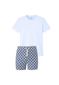 Gassa d'Amante - Badeshorts & T-Shirt (2tlg. Set) Vieste mit mediterranem Flair - Dunkelblau-Hellblau