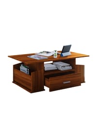 VCM. - Holz Couchtisch mit ausreichend Stauraum | Maße ca. H. 44 x B. 110 x T. 52 cm | Wohnzimmertisch mit Schublade - Junata - Anthrazit / Honig-Eiche