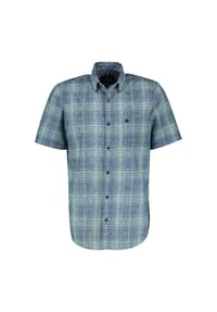 LERROS - Kariertes Kurzarmhemd für Herren - STORM BLUE