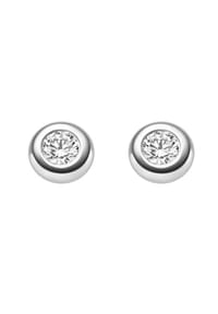 Adelia's - Adelia's Damen Solitär Ohrstecker Ohrringe 585 Weißgold ( 14K ) mit 2 Brillanten ( 0,25 ct ) - silber