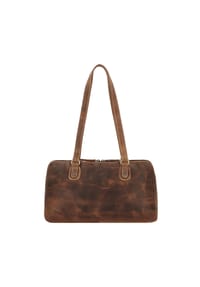 GREEN BURRY Vintage - Vintage Schultertasche S Leder 37 cm - brown